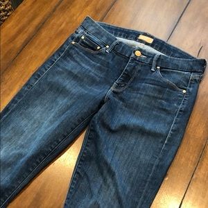 Mother denim zipper ankle skinny jeans